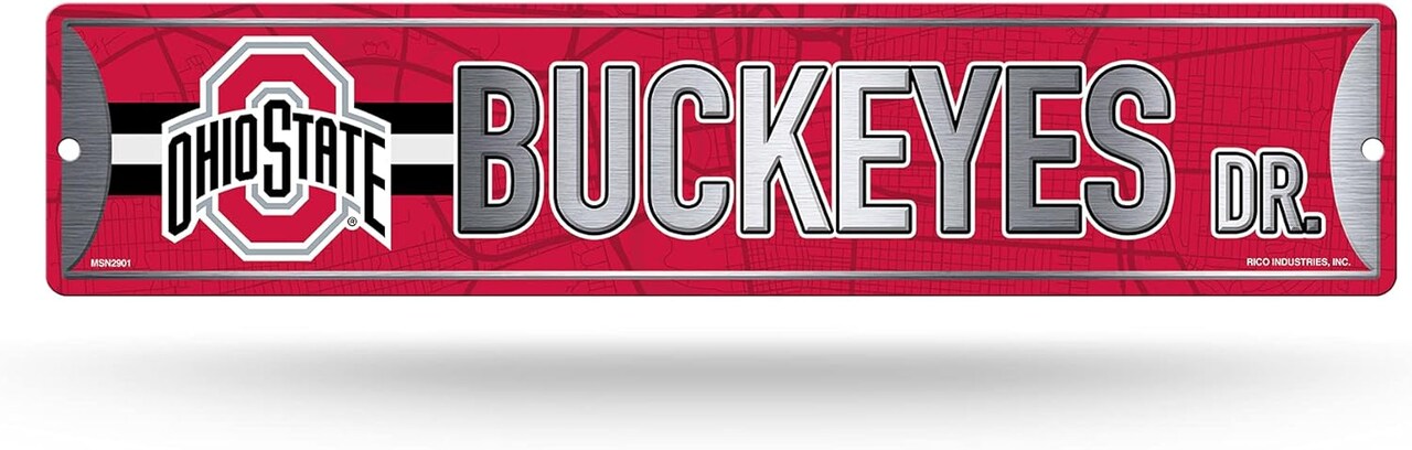 Rico Industries Ohio State (4" x 15") Metal Street Sign Décor